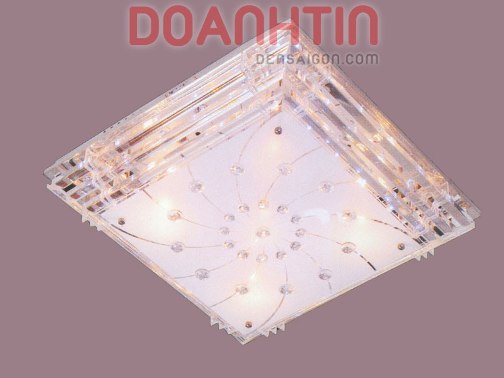 Đèn Chùm LED Vuông Kiểu Áp Trần Trang Trí Nhà Phố