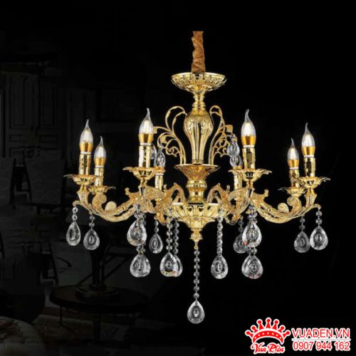 Đèn chùm cổ điển thiết kế mạ đồng cao cấp