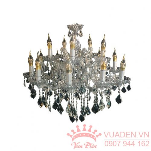 Đèn chùm cổ điển thiết kế pha lê trắng sang trọng