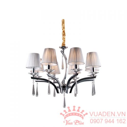 Đèn chùm cổ điển thiết kế thân đèn inox chao dù
