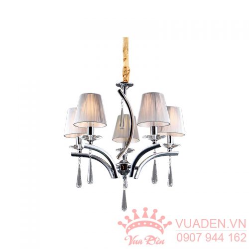 Đèn chùm cổ điển thiết kế thân đèn inox chao dù sang trọng
