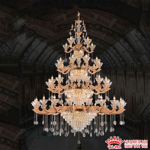 Đèn chùm pha lê nến nhiều tầng đẹp