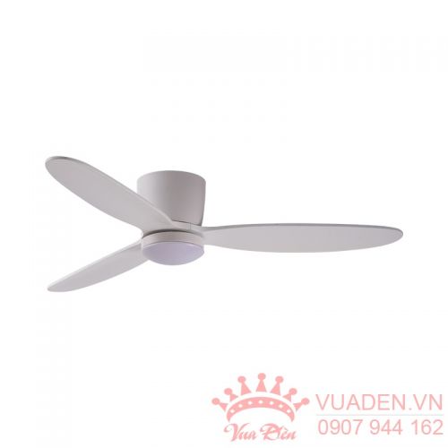 Đèn quạt trần thiết kế 3 cánh quạt màu trắng sang chảnh