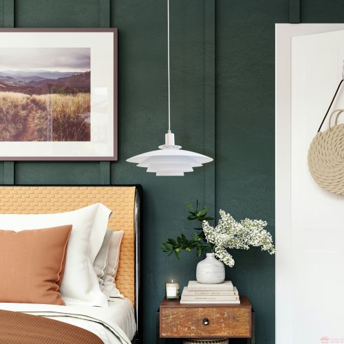 Đèn thả bàn ăn đẹp 4 chụp nón chồng nhau đơn giản