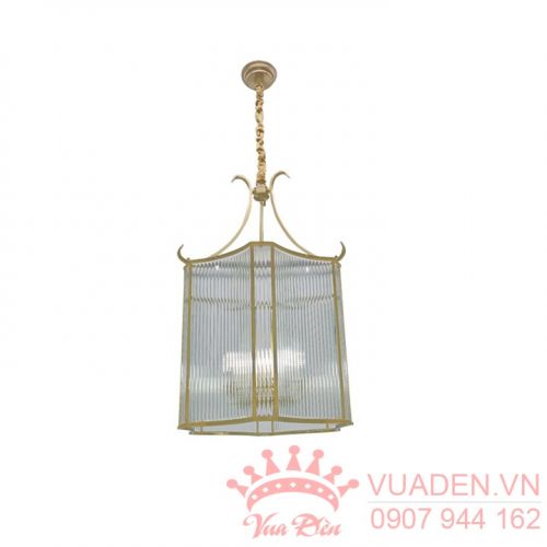 Đèn thả đồng kiểu cổ điển chao thủy tinh đẹp mắt