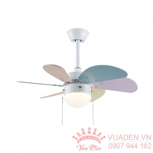 Đèn thả quạt trần thiết kế cánh nhiều màu độc đáo